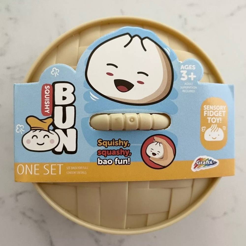 NEW SEALED Creative Stimulation Sensory Squishy Bao Bun Fidget Toy With Steamer